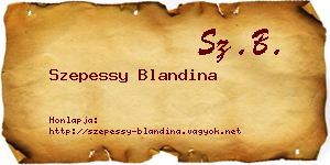 Szepessy Blandina névjegykártya